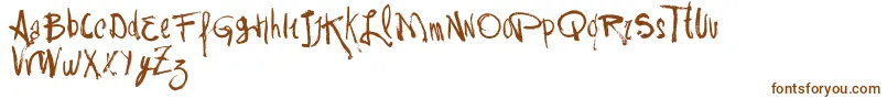 VtksRash Font – Brown Fonts on White Background