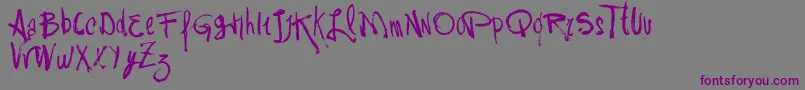 VtksRash Font – Purple Fonts on Gray Background