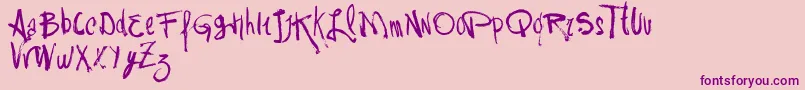 VtksRash Font – Purple Fonts on Pink Background