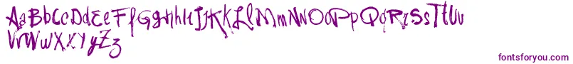 Шрифт VtksRash – фиолетовые шрифты на белом фоне