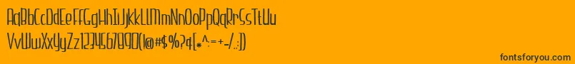 BmdHazelnutWater Font – Black Fonts on Orange Background