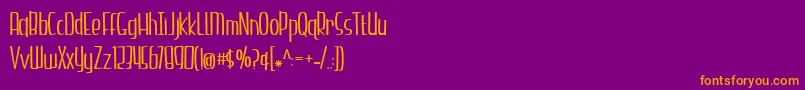 BmdHazelnutWater Font – Orange Fonts on Purple Background