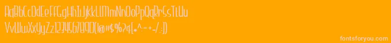BmdHazelnutWater-fontti – vaaleanpunaiset fontit oranssilla taustalla