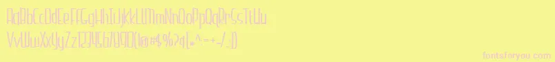BmdHazelnutWater-fontti – vaaleanpunaiset fontit keltaisella taustalla