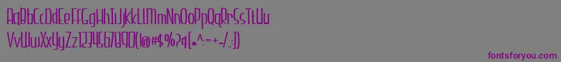 Czcionka BmdHazelnutWater – fioletowe czcionki na szarym tle