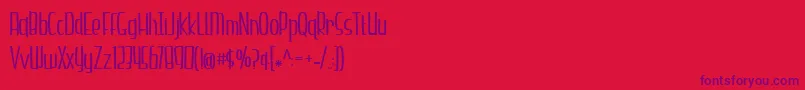 BmdHazelnutWater Font – Purple Fonts on Red Background