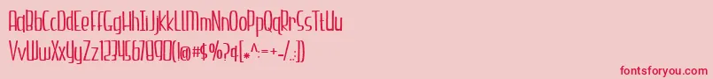 BmdHazelnutWater Font – Red Fonts on Pink Background