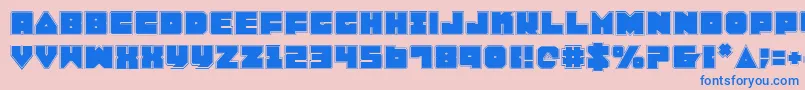 LoboTommyPro Font – Blue Fonts on Pink Background