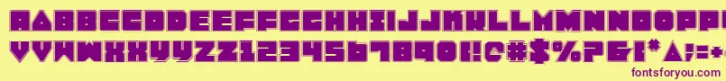 LoboTommyPro Font – Purple Fonts on Yellow Background