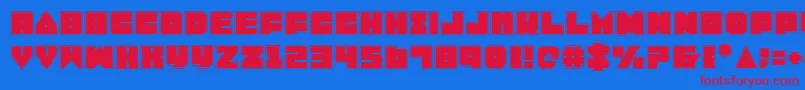 Шрифт LoboTommyPro – красные шрифты на синем фоне