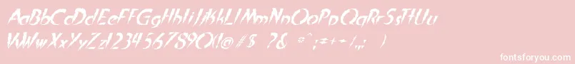 InAFlashItalic Font – White Fonts on Pink Background