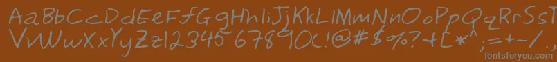 フォントLehn241 – 茶色の背景に灰色の文字