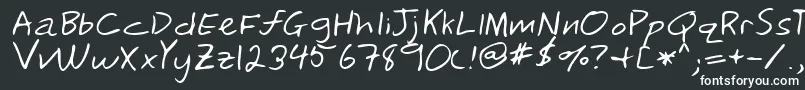 Lehn241-fontti – valkoiset fontit