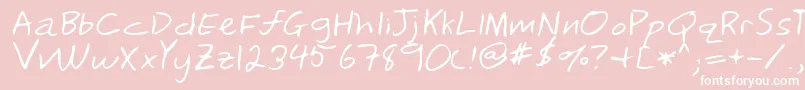 Lehn241 Font – White Fonts on Pink Background