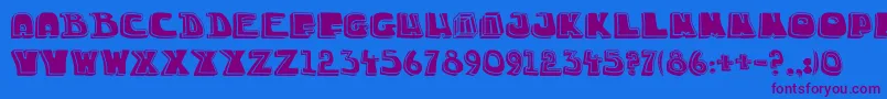 ChuckTitleFontAug20153 Font – Purple Fonts on Blue Background