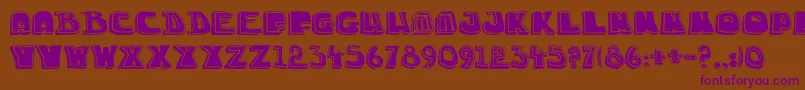 ChuckTitleFontAug20153 Font – Purple Fonts on Brown Background