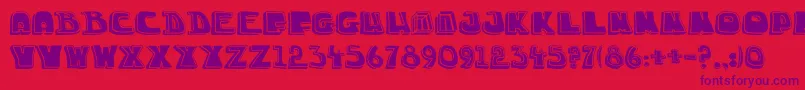 ChuckTitleFontAug20153 Font – Purple Fonts on Red Background