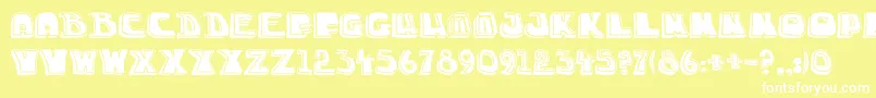 ChuckTitleFontAug20153 Font – White Fonts on Yellow Background