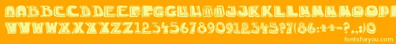 ChuckTitleFontAug20153 Font – Yellow Fonts on Orange Background