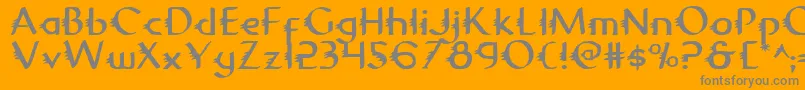 Gypsyroad Font – Gray Fonts on Orange Background