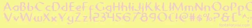 Gypsyroad Font – Pink Fonts on Yellow Background