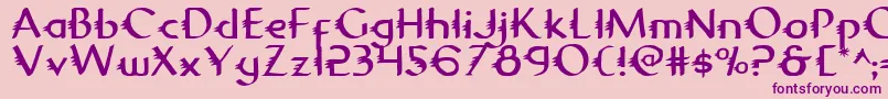 Gypsyroad Font – Purple Fonts on Pink Background