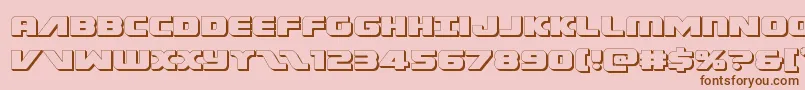 Federalescort3D Font – Brown Fonts on Pink Background