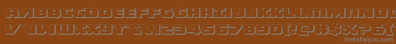 Шрифт Federalescort3D – серые шрифты на коричневом фоне