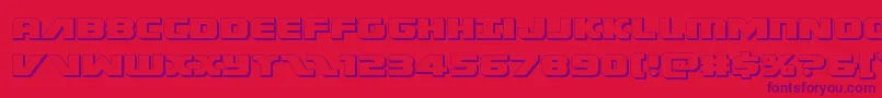 Federalescort3D Font – Purple Fonts on Red Background