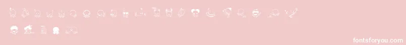 PoulpiFont Font – White Fonts on Pink Background