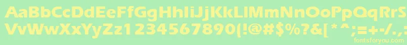 ErgoeextraboldRegular Font – Yellow Fonts on Green Background