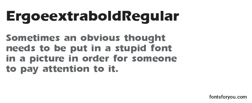 ErgoeextraboldRegular Font