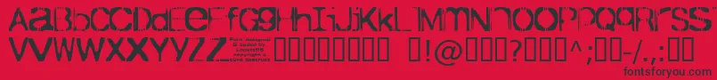 TicketBold Font – Black Fonts on Red Background