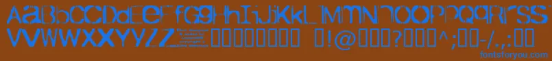 TicketBold Font – Blue Fonts on Brown Background
