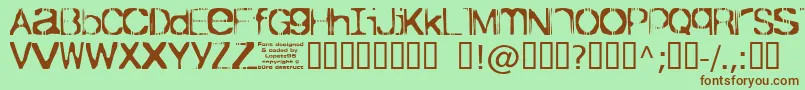 TicketBold Font – Brown Fonts on Green Background