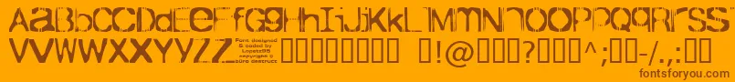 TicketBold Font – Brown Fonts on Orange Background
