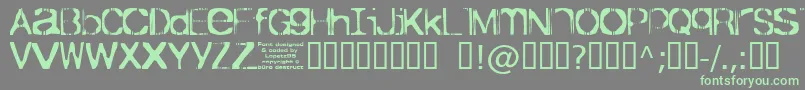 TicketBold Font – Green Fonts on Gray Background