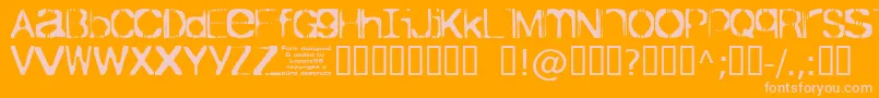 TicketBold Font – Pink Fonts on Orange Background