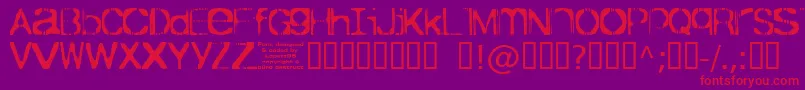 TicketBold Font – Red Fonts on Purple Background