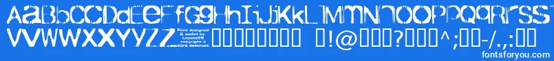 TicketBold Font – White Fonts on Blue Background