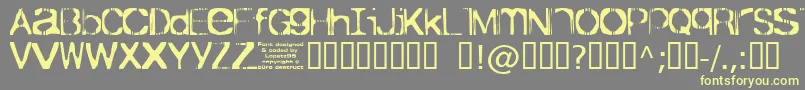 TicketBold Font – Yellow Fonts on Gray Background