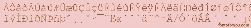 Шрифт Wpco01na – коричневые шрифты на розовом фоне