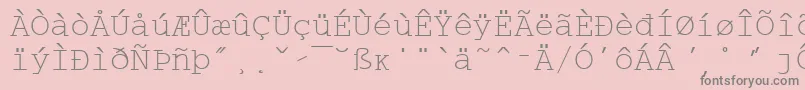Wpco01na Font – Gray Fonts on Pink Background