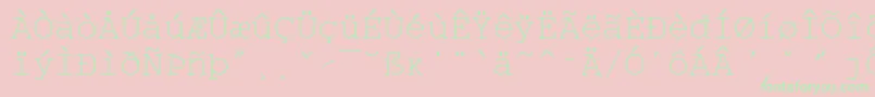 Wpco01na Font – Green Fonts on Pink Background