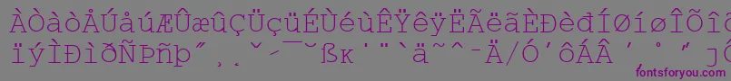 Шрифт Wpco01na – фиолетовые шрифты на сером фоне