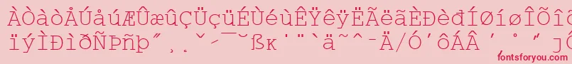 Wpco01na Font – Red Fonts on Pink Background