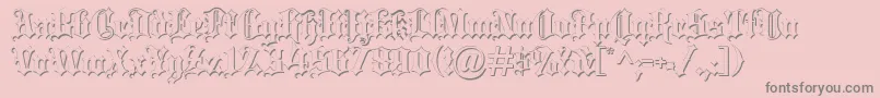 Blacklettersh Font – Gray Fonts on Pink Background