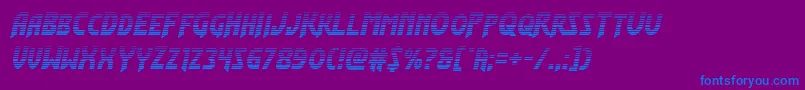 Flashrogersgrad-Schriftart – Blaue Schriften auf violettem Hintergrund