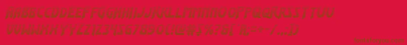 Flashrogersgrad-Schriftart – Braune Schriften auf rotem Hintergrund