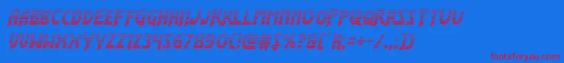 Flashrogersgrad Font – Red Fonts on Blue Background